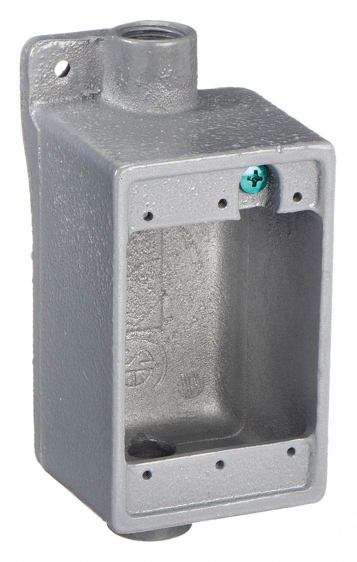 Weatherproof Electrical Junction Box, 1/2 Inch Hub, Durable Cast Iron Enclosure for Outdoor Wiring & Conduit Connections - Ideal for Garden, Patio & Exterior Lighting Installations