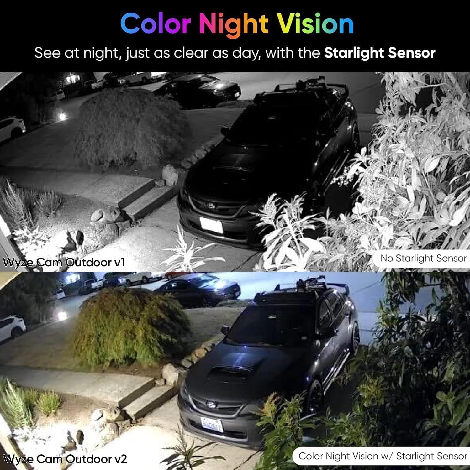 Wyze Cam Outdoor Starter Bundle v2 (1 Camera + Base Station + 128GB SD Card) - 1080p HD Wireless Security Camera, Battery-Powered, Weatherproof IP65, Color Night Vision, 2-Way Audio, Alexa & Google Assistant Compatible - Perfect for Home Security, Baby Monitoring, and Pet Watching