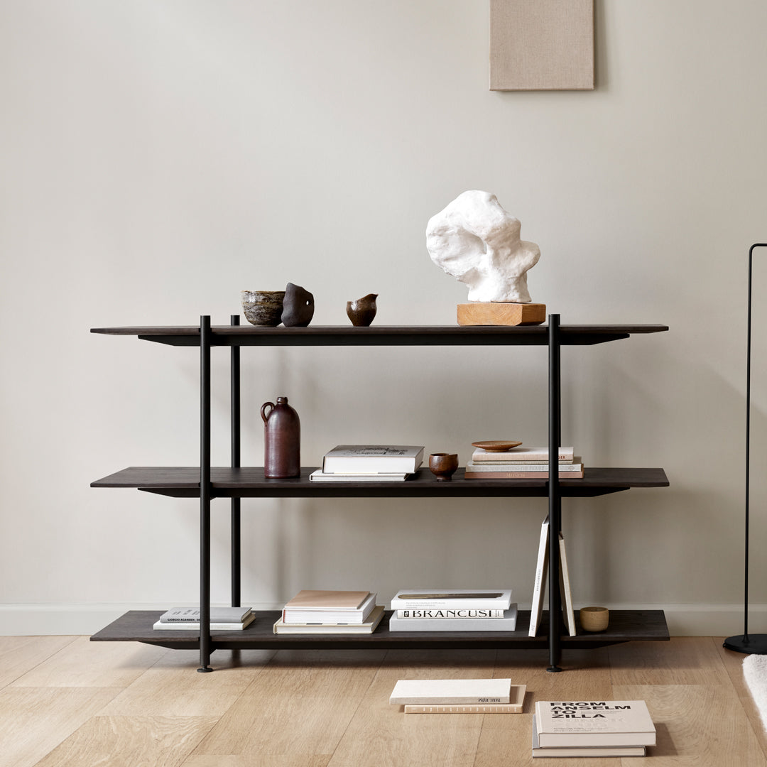 Jonas Wagell Formal Shelving Unit by Wendelbo - Modern Scandinavian Bookcase for Living Room & Office Storage