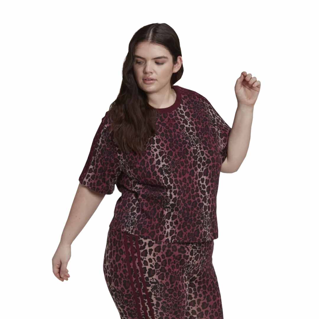 Adidas Women's Allover Print T-Shirt - Plus Size Cotton Tee HM6495 | Casual Wear, Workout & Everyday Outfit