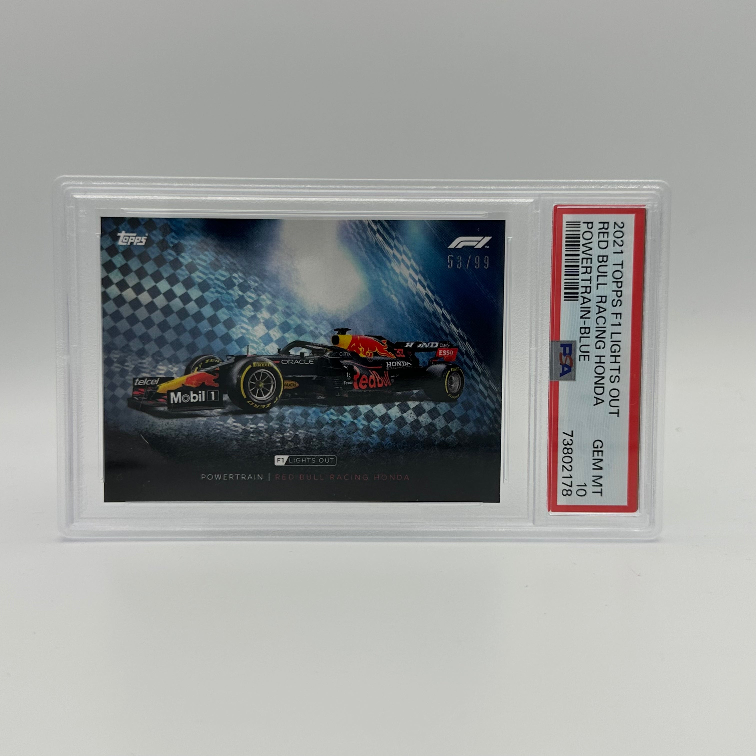 PSA 10 53/99 Red Bull Racing Honda Powertrain Blue - Limited Edition Collectible Card for F1 Fans & Racing Memorabilia Enthusiasts