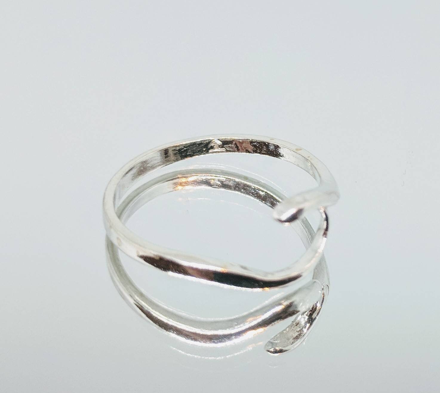 14K Solid Gold or Sterling Silver Freeform Ring Size 7 - DIY Jewelry Making, Fashion Statement Ring for Women - Perfect for Wedding, Engagement, or Everyday Wear