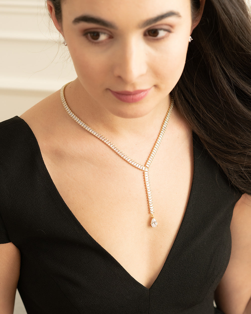 Carlina Drop Necklace - Elegant Gold Pendant for Women | Perfect for Weddings, Parties & Everyday Wear