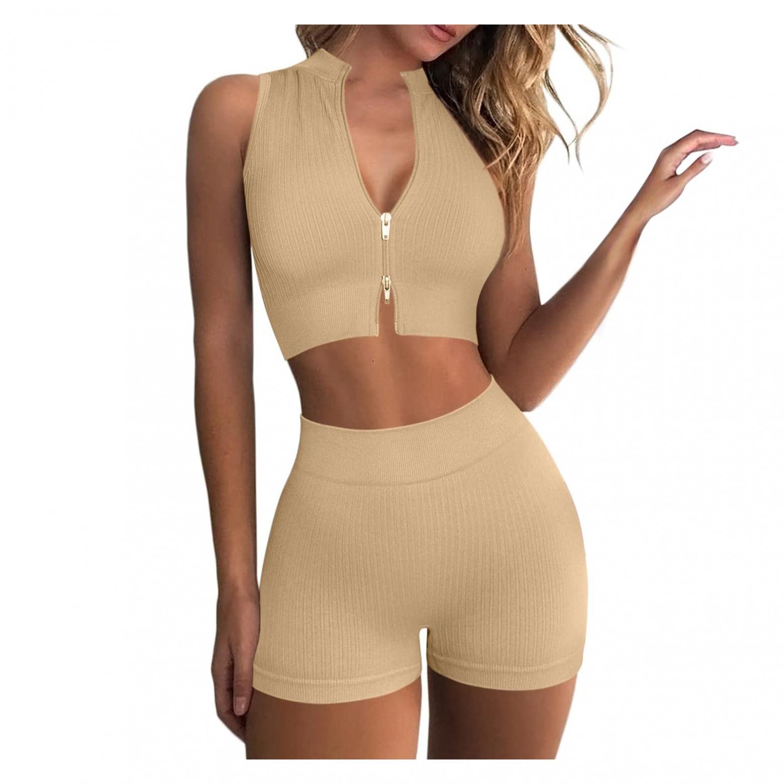 INNOVIERA Women's Workout Sets - High Waist Leggings & Crop Top for Yoga & Gym