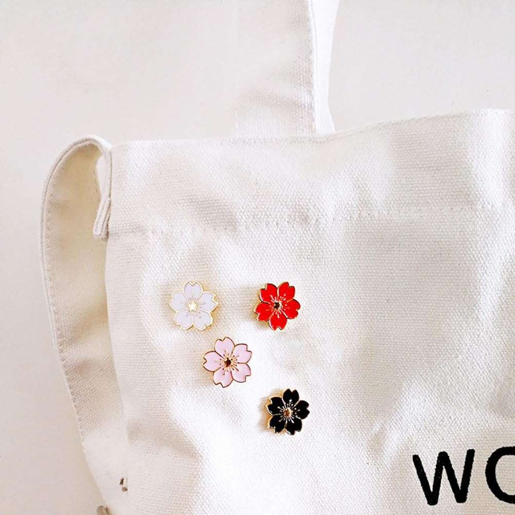 10 Pcs Sakura Brooch Pins - Cherry Blossom Enamel Lapel Pins for Women & Men - Cute Floral Coat Jacket Hat Badge Accessories - Perfect for Office Wear, Weddings, and Spring Fashion Outfits