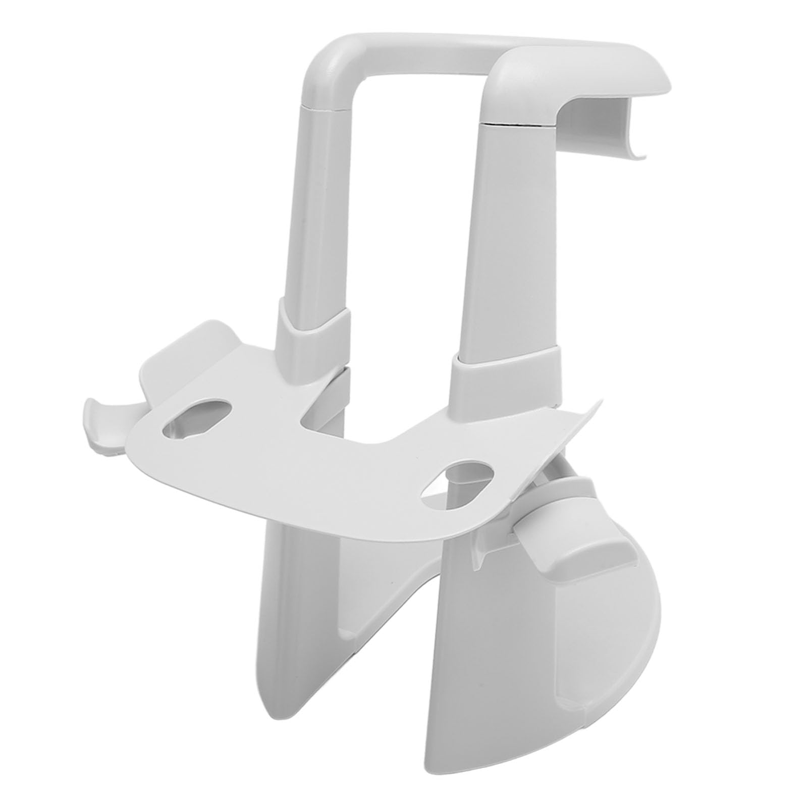 VR Headset Stand & Controller Holder for Oculus Quest 1/2 & Rift S - White | Wall Mount Display Organizer for VR Gaming Accessories | Perfect for Living Room, Bedroom, or Gaming Setup