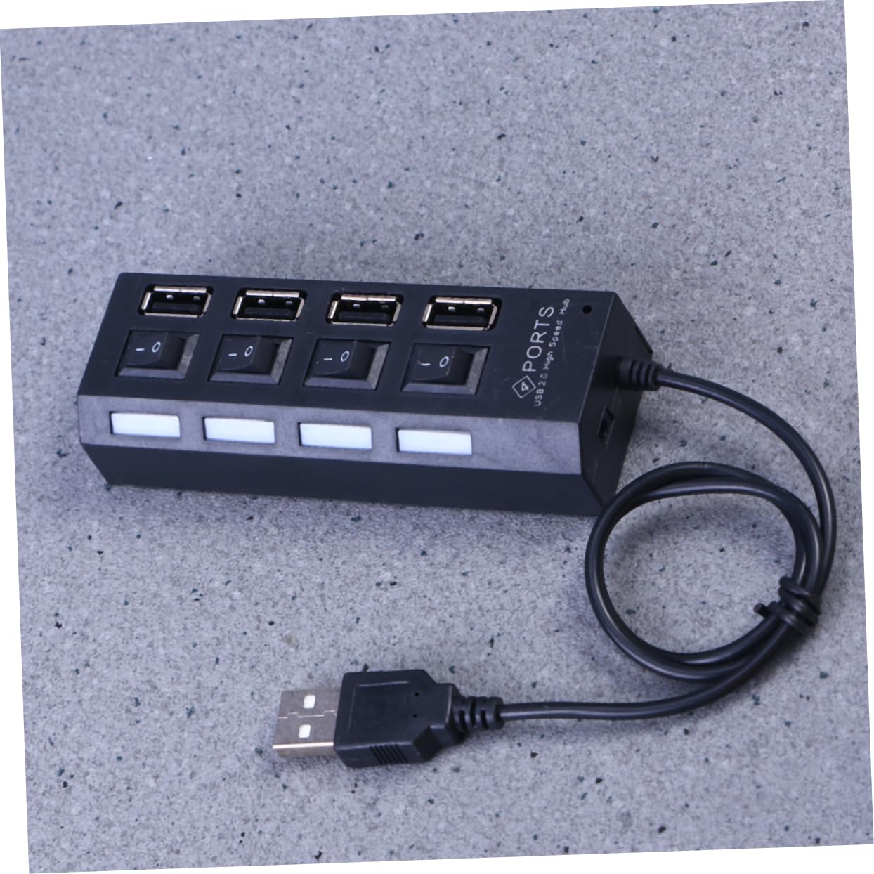 2-Pack 4-Port USB 2.0 Hub Splitter - High Speed Data Transfer Hub for Laptop, PC, Mac - Perfect for Home Office, Gaming & Charging Multiple Devices