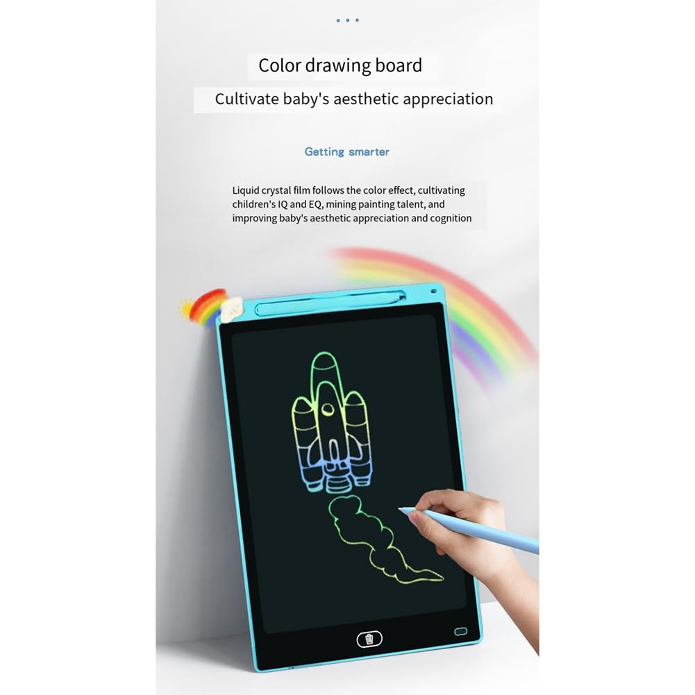 Fattoz 16 Inch LCD Writing Drawing Tablet for Kids - Color Graffiti Board, Easy to Install, Blue - Perfect for Christmas & Birthday Gifts, Home & School Art Activities