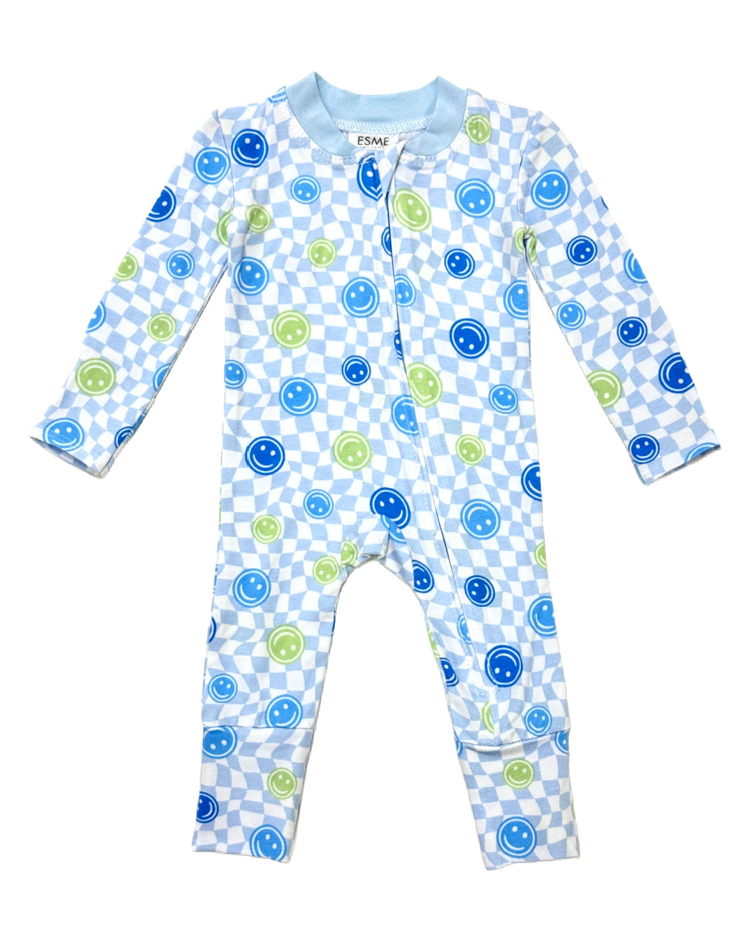Blue Happy Face Footie Pajamas for Babies & Toddlers - Soft & Comfortable Sleepwear for Boys & Girls - Perfect for Playtime, Bedtime & Photo Shoots