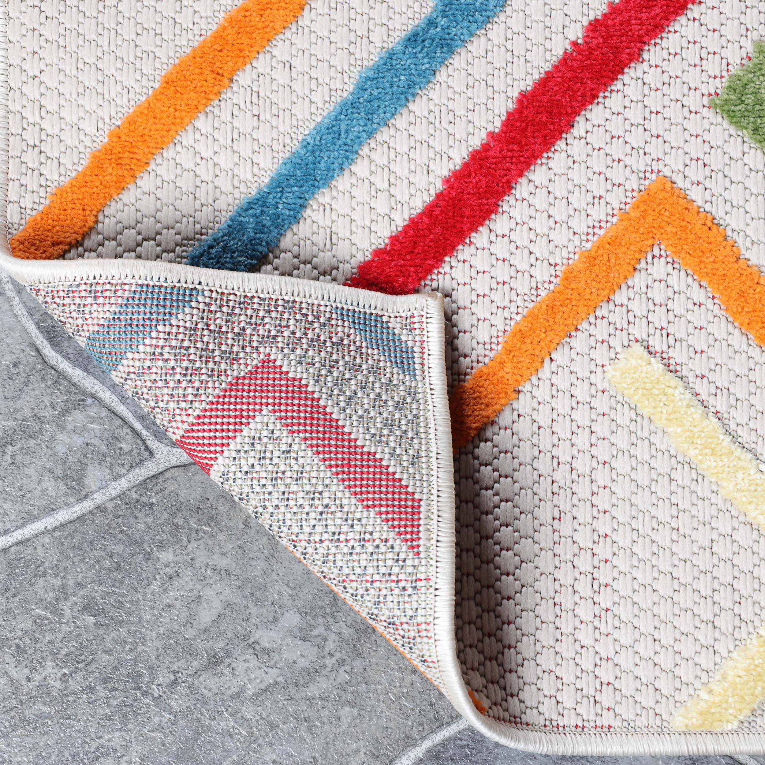 Stylish Geometric Modern Indoor Outdoor Area Rug - Perfect for Living Room, Patio, and Bedroom Decor