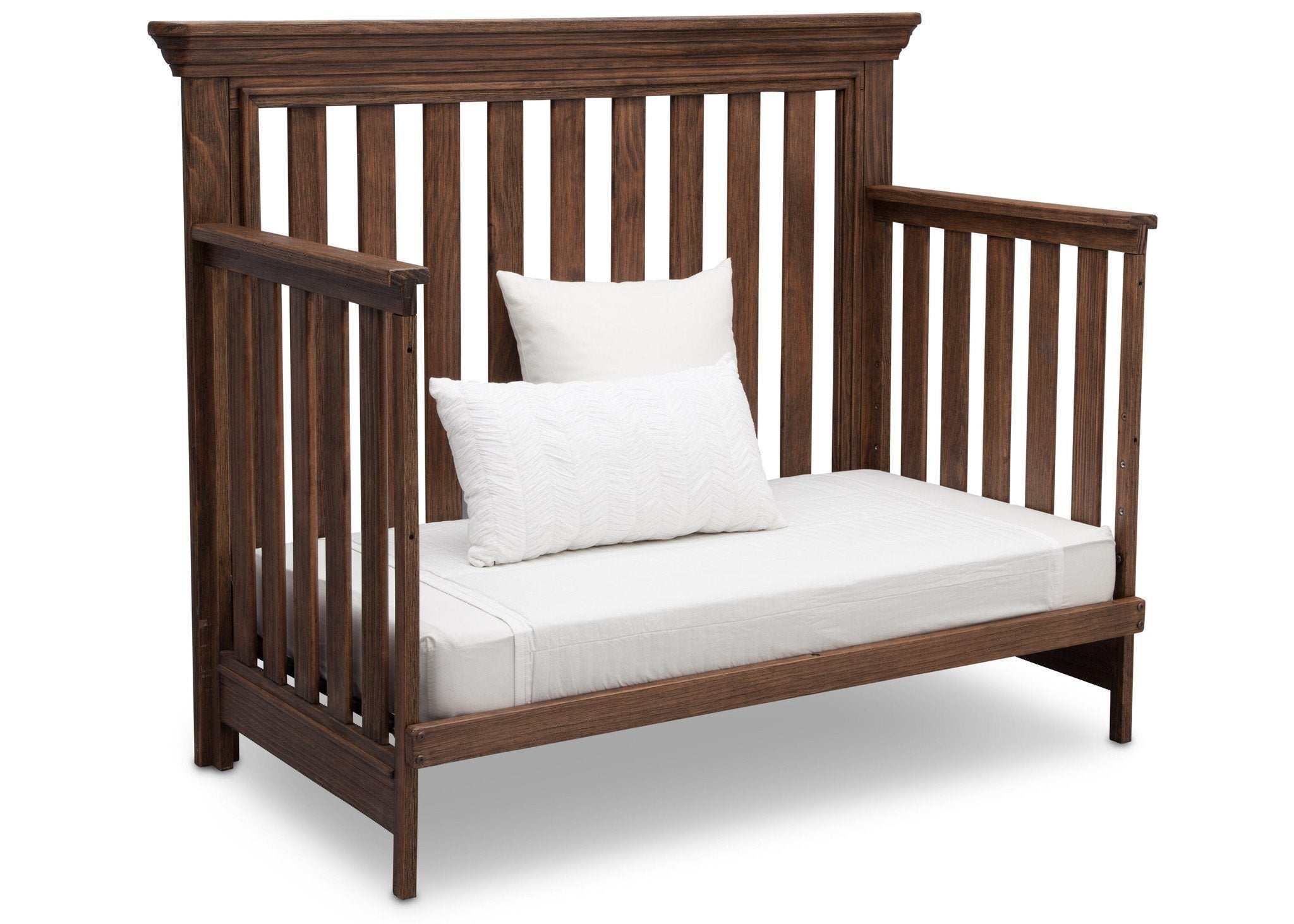 Langley 4-in-1 Convertible Baby Crib - Toddler Bed, Daybed & Full-Size Bed - Safe Nursery Furniture for Newborns to Teens - Perfect for Bedrooms, Daycare & Guest Rooms