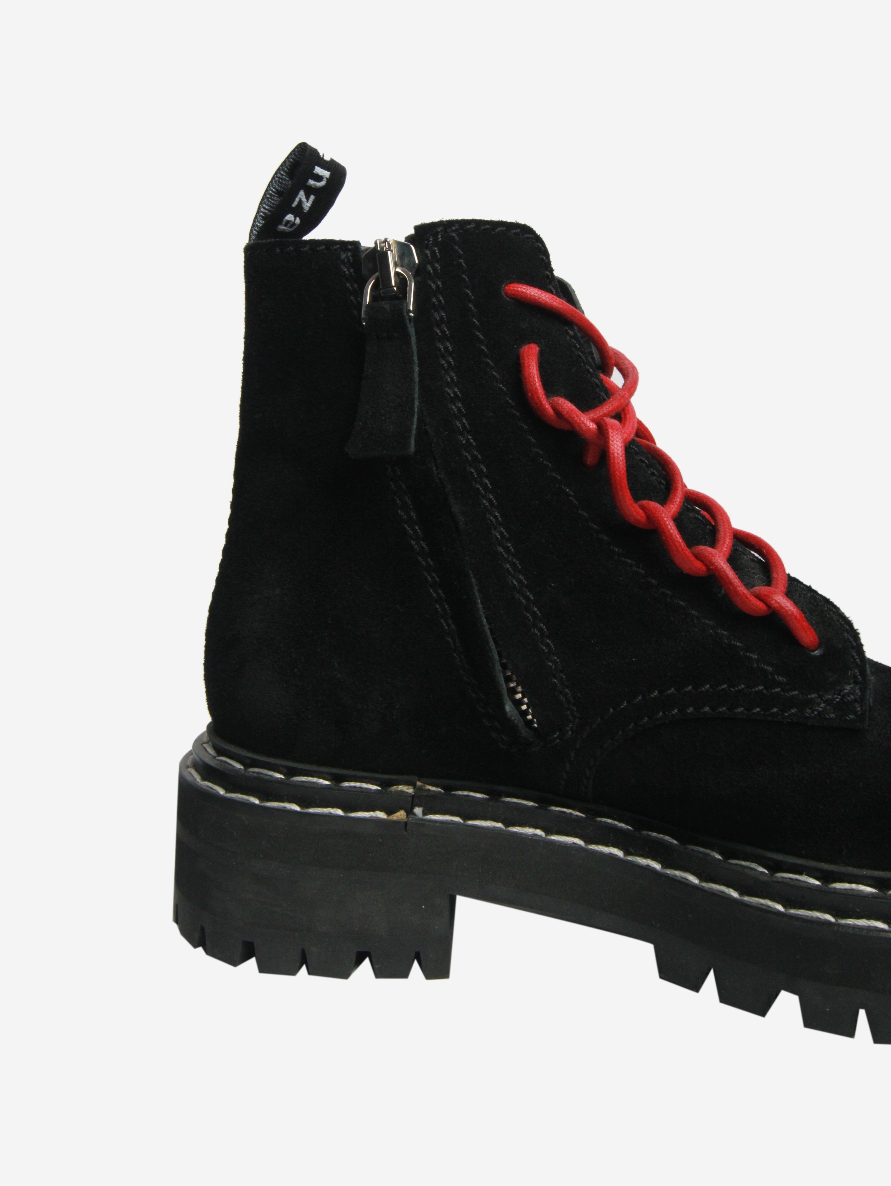 Stylish Black Suede Ankle Boots with Double Stitching - Women's Size EU 37.5 (US 7.5) - Perfect for Fall Fashion, Office Wear & Casual Outings