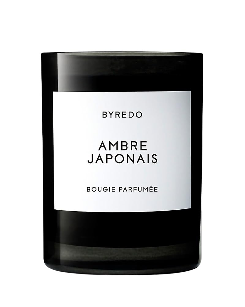 Byredo Ambre Japonais Scented Candle 8.5oz - Japanese Garden Inspired Aromatherapy Candle with Woody Notes, 60-Hour Burn Time in Reusable Glass Jar - Perfect for Home Decor, Relaxation & Gift Giving
