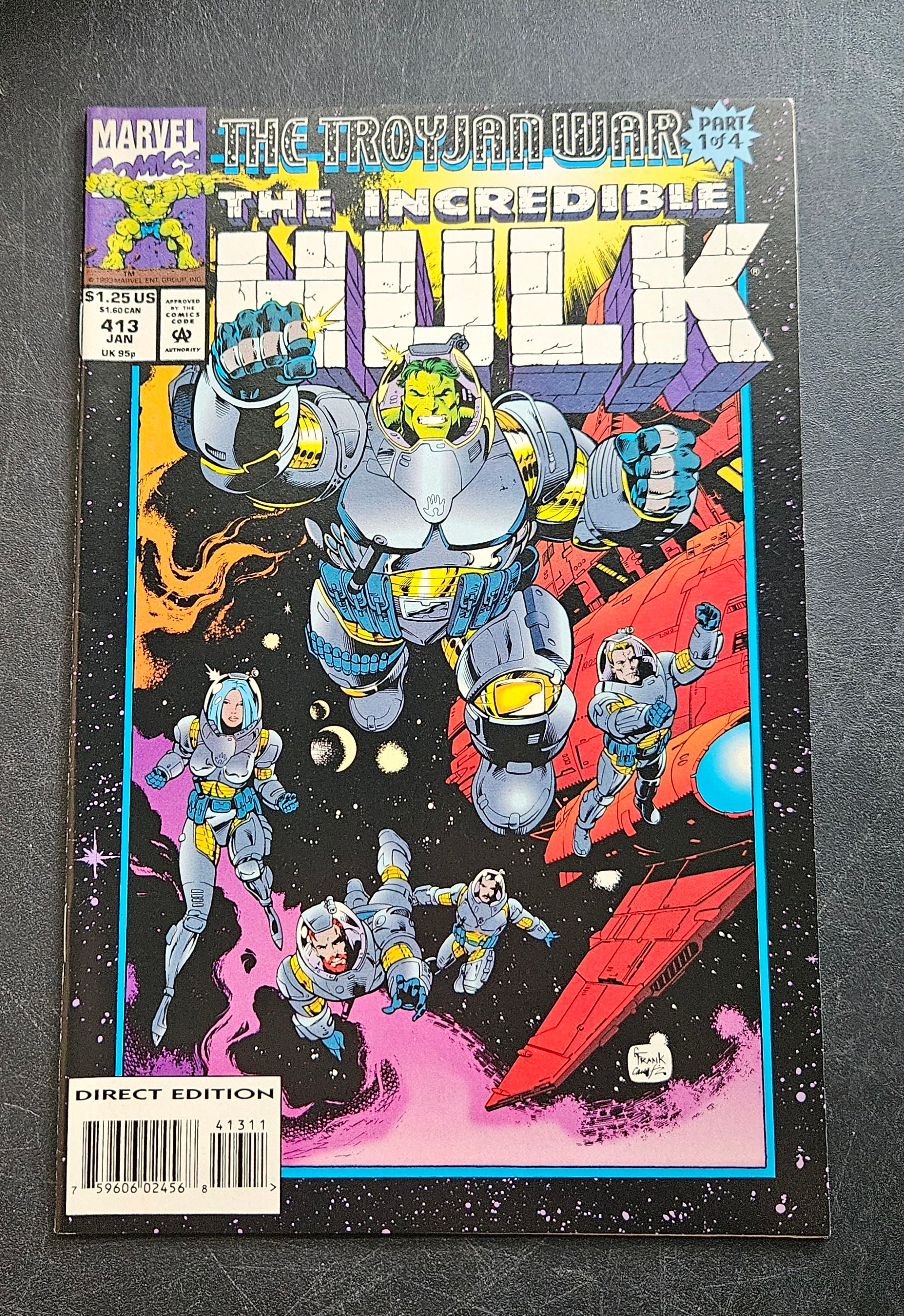 The Incredible Hulk #413 - The Trojan War Part 1: Illegal Aliens - Marvel Comic Book January 1994 - Collectible Vintage Comic for Superhero Fans & Comic Book Collectors