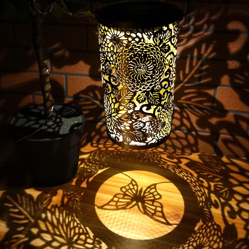 Waterproof Solar LED Hanging Lantern with Handle - Outdoor Sunflower Solar Lights for Garden, Patio, Yard & Pathway Lighting