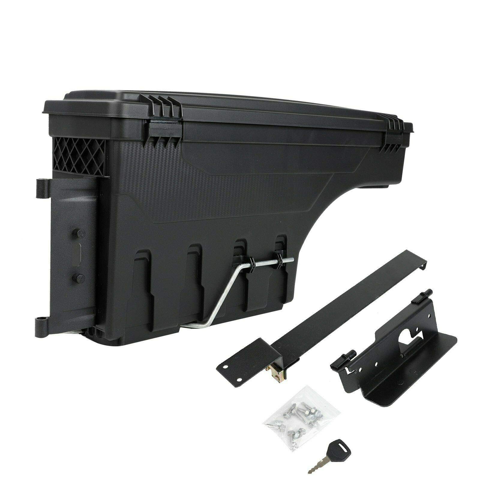 Lockable Truck Bed Tool Box for Dodge Ram 1500/2500/3500 | SUPERFASTRACING Secure Storage Box | Passenger Side Mount | 5-SBSC-DR03-L | Perfect for Camping Gear, Work Tools & Outdoor Equipment Protection