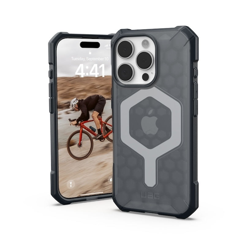 UAG Essential Armor Case for iPhone 16 Pro - Military-Grade Drop Protection, Slim Shockproof Cover (Gray) | Perfect for Outdoor Adventures & Daily Use