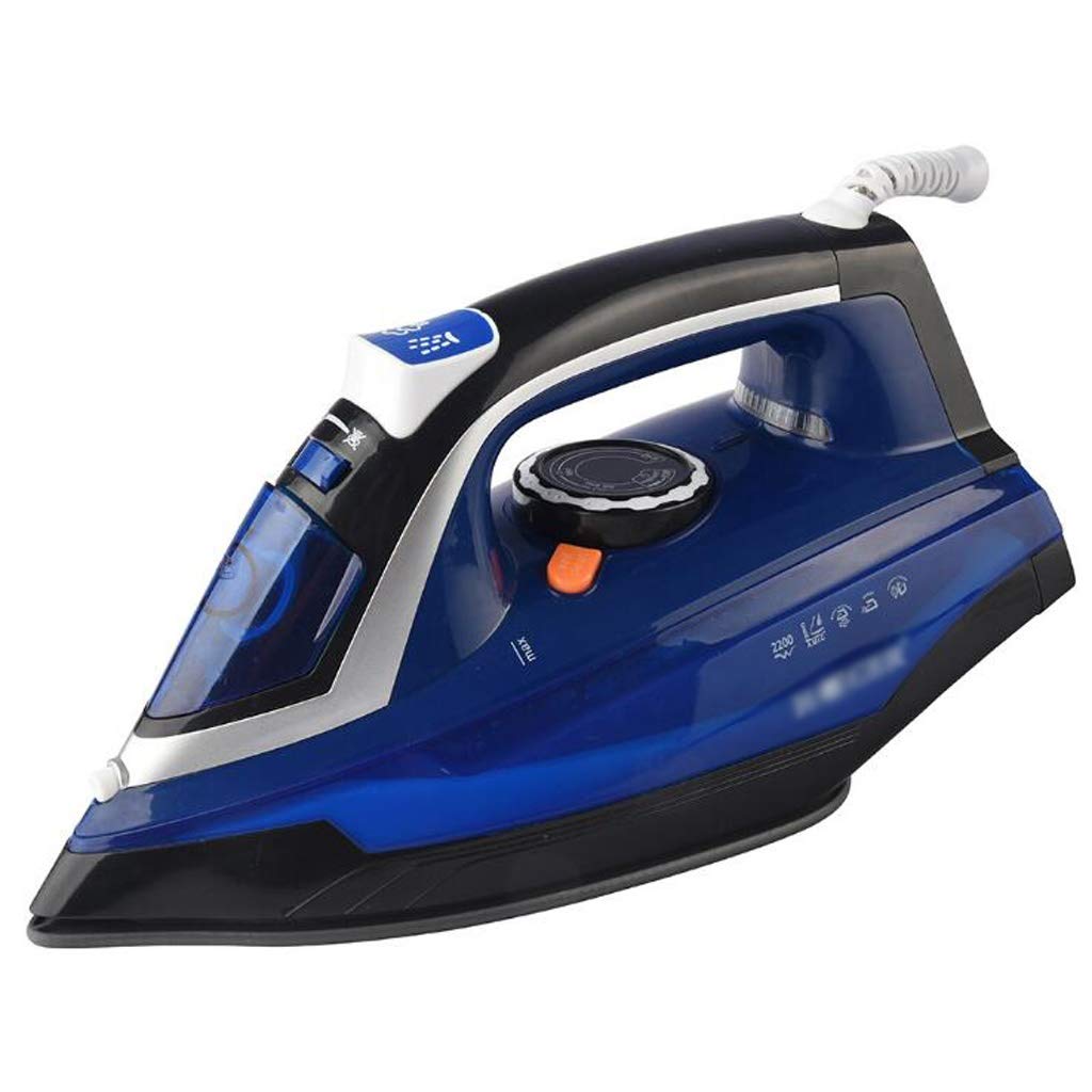 YBYB 2200W Steam Iron with Ceramic Soleplate - Multifunction Electric Iron for Clothes, Travel & Home Use | Fast Heating, Powerful Steam | Perfect for Shirts, Dresses & Delicate Fabrics (Blue)