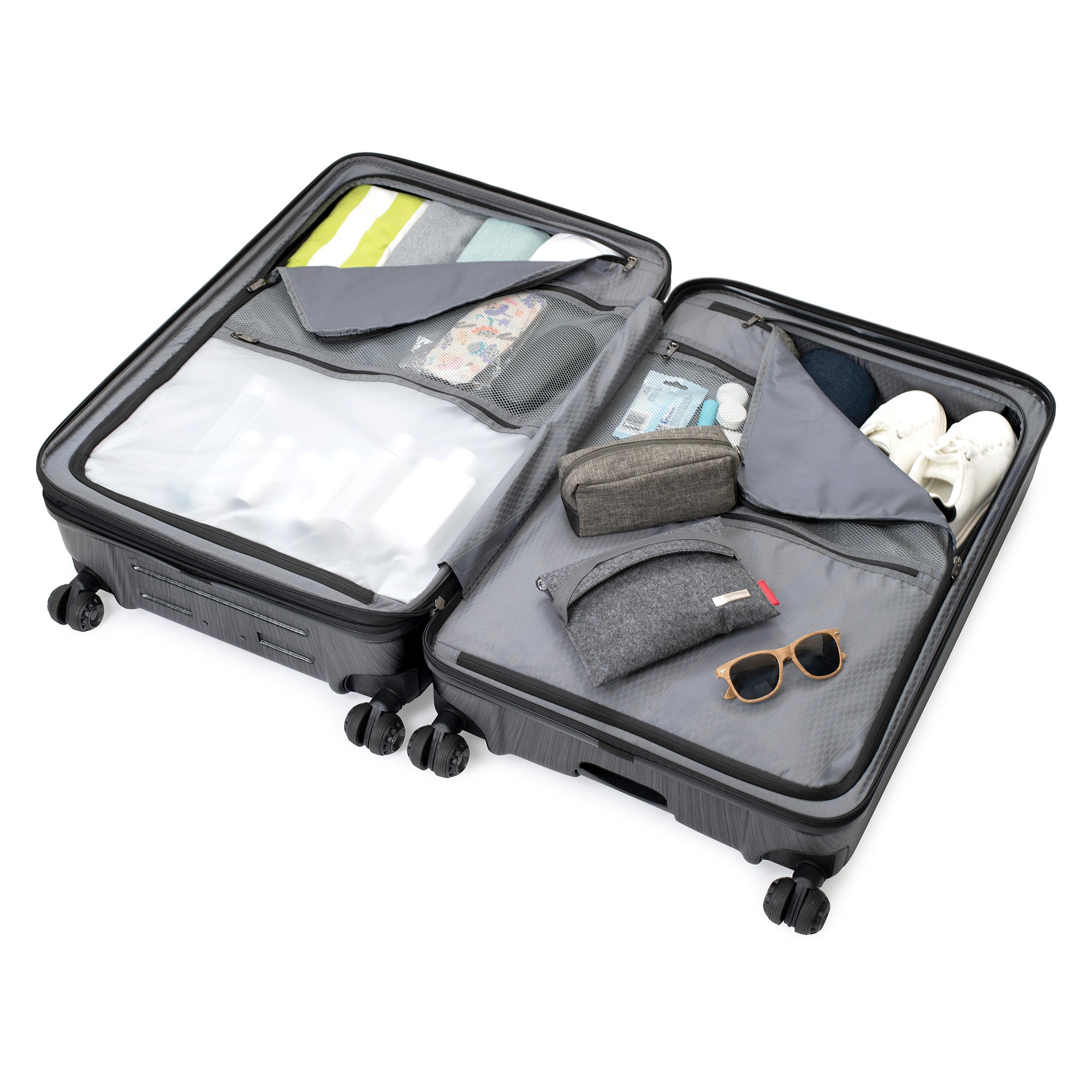 Silverwood Hardside Large Checked Luggage - Durable Spinner Suitcase for Travel with TSA Lock, Lightweight Expandable Carry-On (Perfect for Business Trips & Family Vacations)