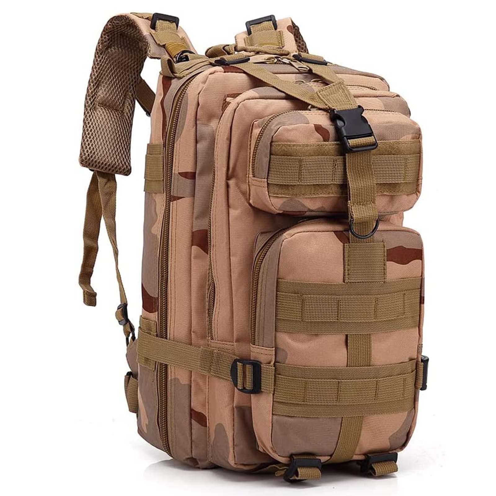 Faniss' 30L Tactical Backpack - Military Camo MOLLE Army Backpack for Outdoor Adventures, Waterproof Hiking & Camping Gear - Perfect for Wilderness Survival, Travel & Everyday Use