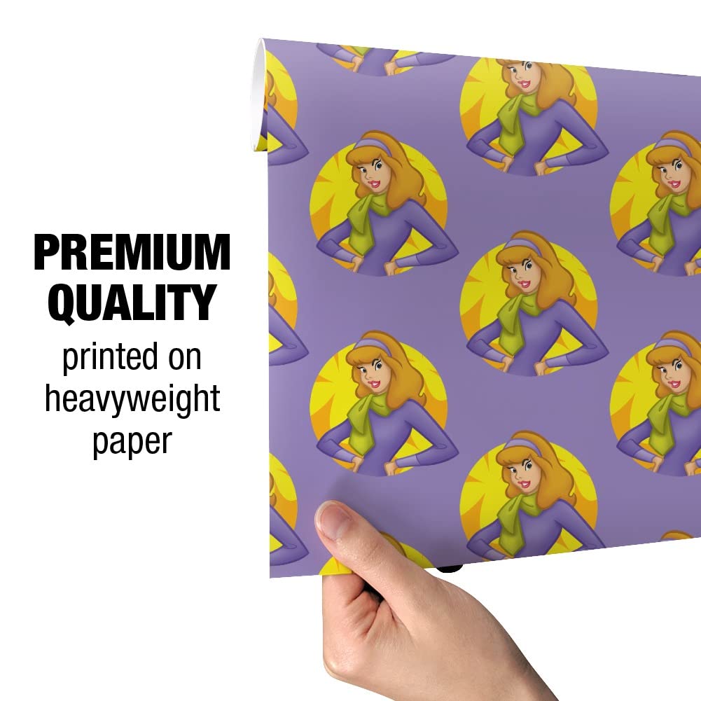 Scooby Doo Daphne Character Gift Wrap Paper Roll - Cartoon Themed Wrapping Paper for Birthdays, Christmas & Party Presents - 24