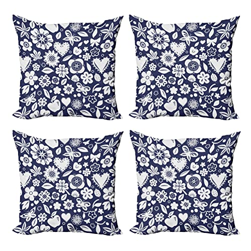 Navy Blue and White