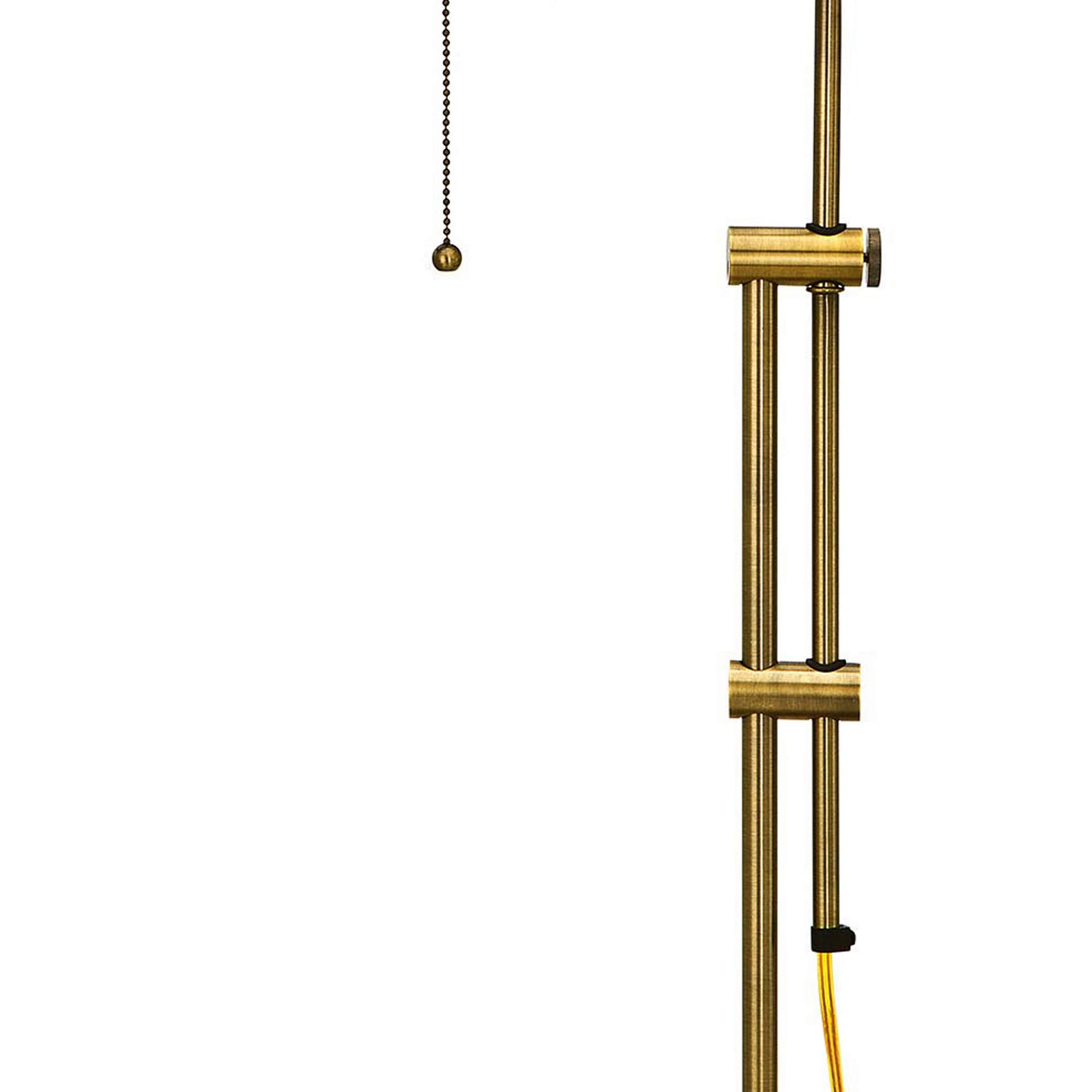 Benjara Adjustable Gold Metal Rectangular Desk Lamp - Modern Office Lighting for Study, Reading & Home Decor