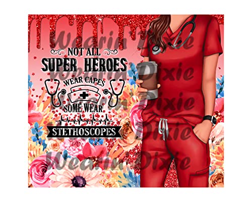 Nurse Sublimation Tumbler - 20oz Stainless Steel Insulated Cup - Ready to Press Design for Nurses & Healthcare Workers - Perfect for Hospitals, Clinics & Gifts