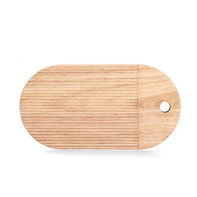 Premium Rubberwood Oval Cutting Board - Durable & Eco-Friendly Kitchen Essential for Chopping, Slicing & Food Prep