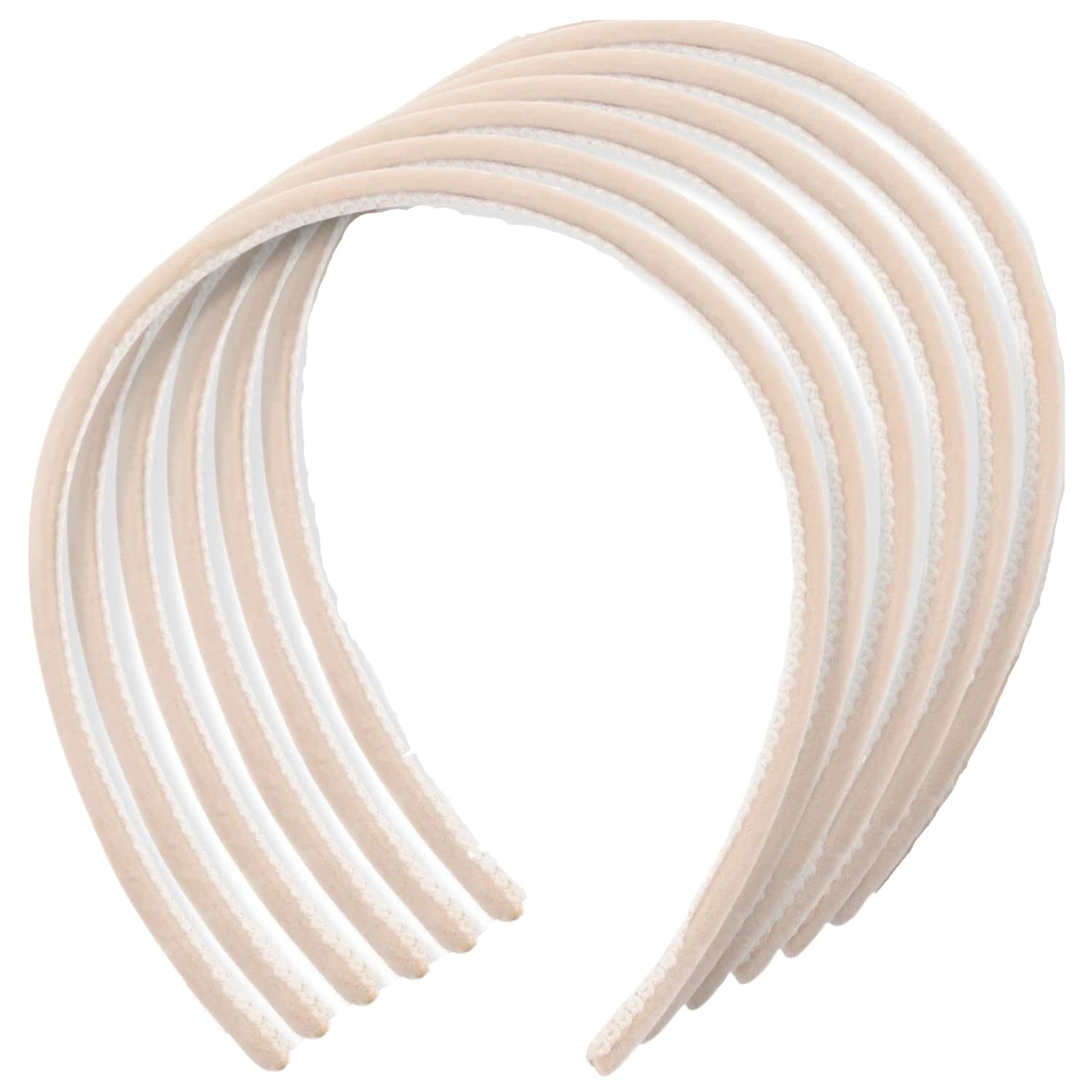Topkids 6-Piece Thin Velvet Hair Bands Set - 1cm/0.4