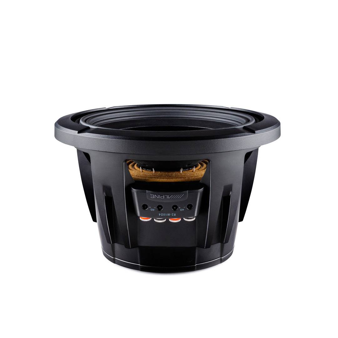Alpine R2-W10D4 10-Inch R Series Dual 4 Ohm Voice Coil Car Subwoofer - High-Performance Bass for Trucks, SUVs & Custom Car Audio Systems