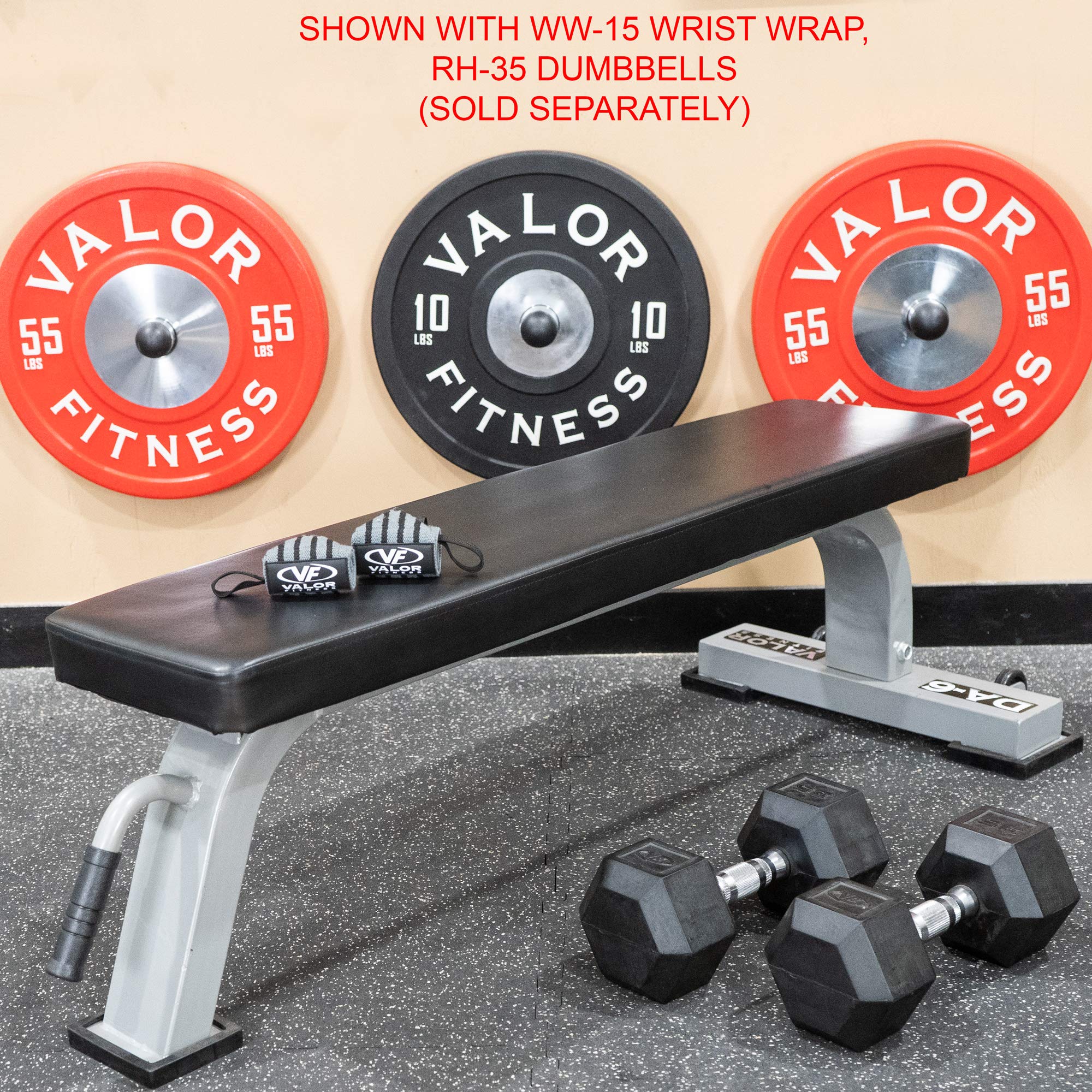 Valor Fitness Flat Weight Bench - Heavy Duty Steel Frame & High Density Padding - Perfect for Home Gym, Strength Training & Workout Benches