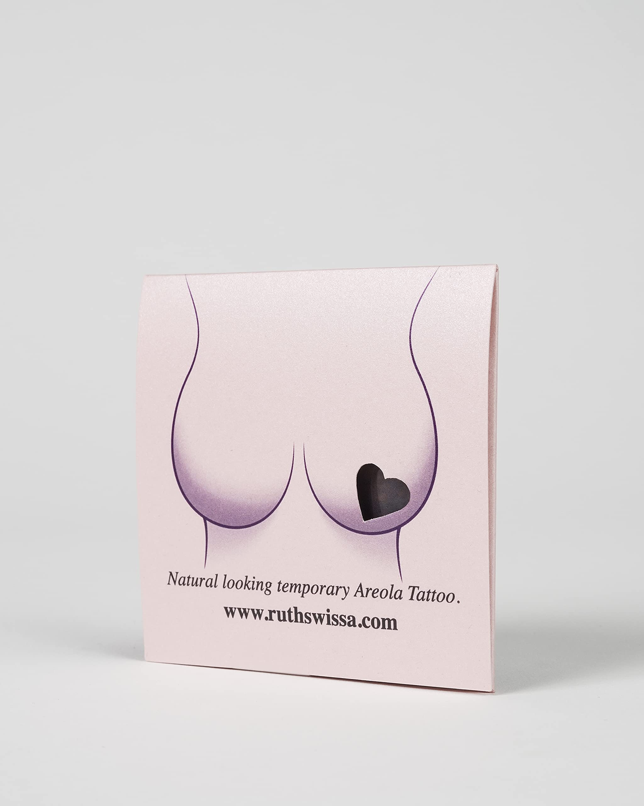 Temporary Areola Tattoo - Small Black Nipple Stickers for Mastectomy, Breast Reconstruction & Tattoo Cover-Up | Waterproof & Realistic Looking
