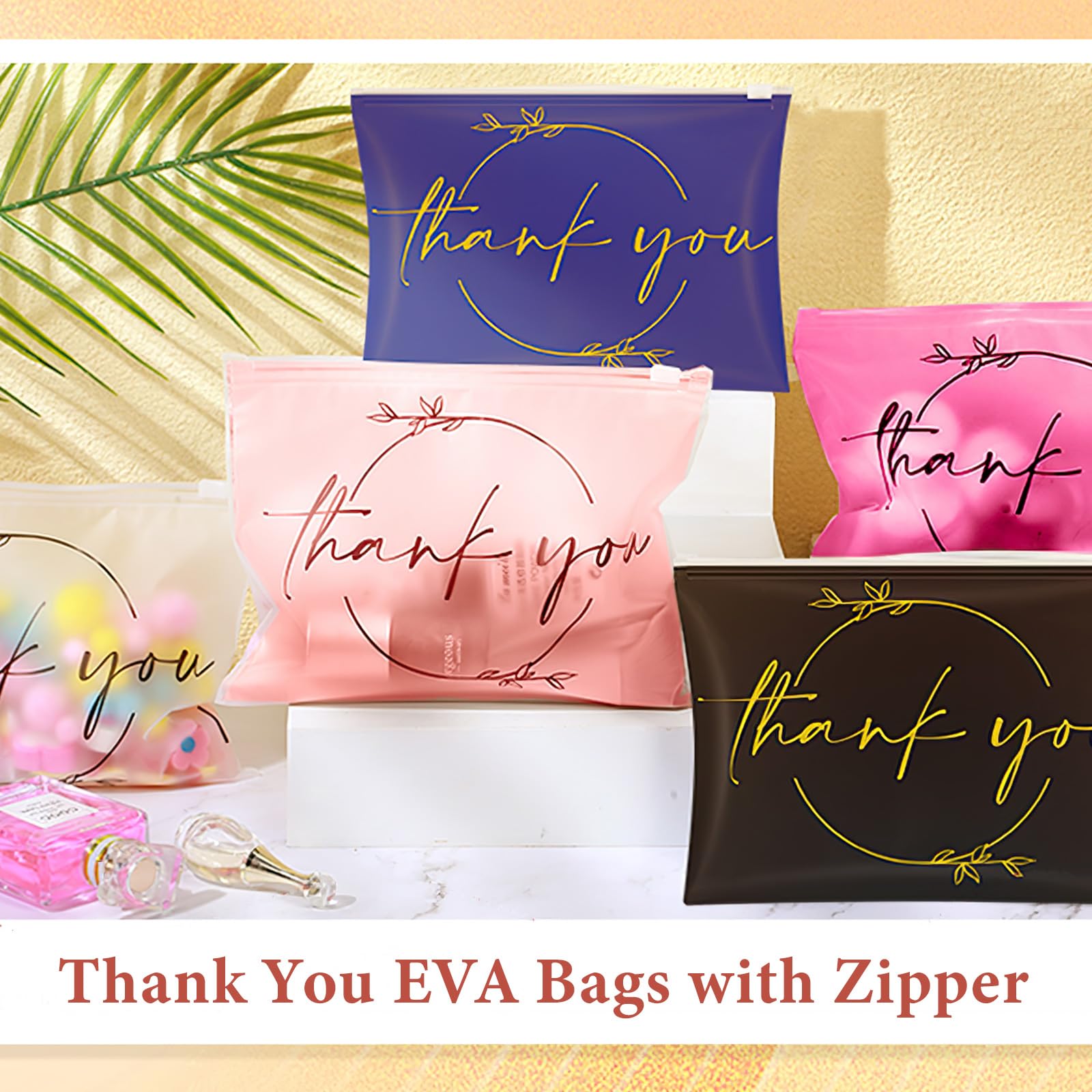 100 Pcs Clear EVA Zipper Makeup Bags - Bulk Cosmetic & Toiletry Gift Bags for Women, Birthday, Daughter, Sister (Mixed Colors) - Perfect for Party Favors, Bridal Showers, and Thank You Gifts