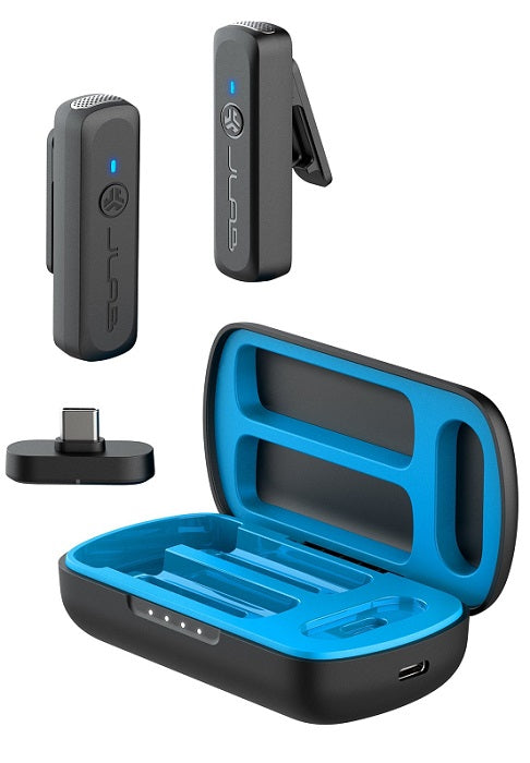 JLab Creative Wireless Lavalier Microphone System - Professional Grade Wireless Mic for YouTube, Podcasting, Interviews & Live Streaming (Perfect for Content Creators, Vloggers & Presenters)