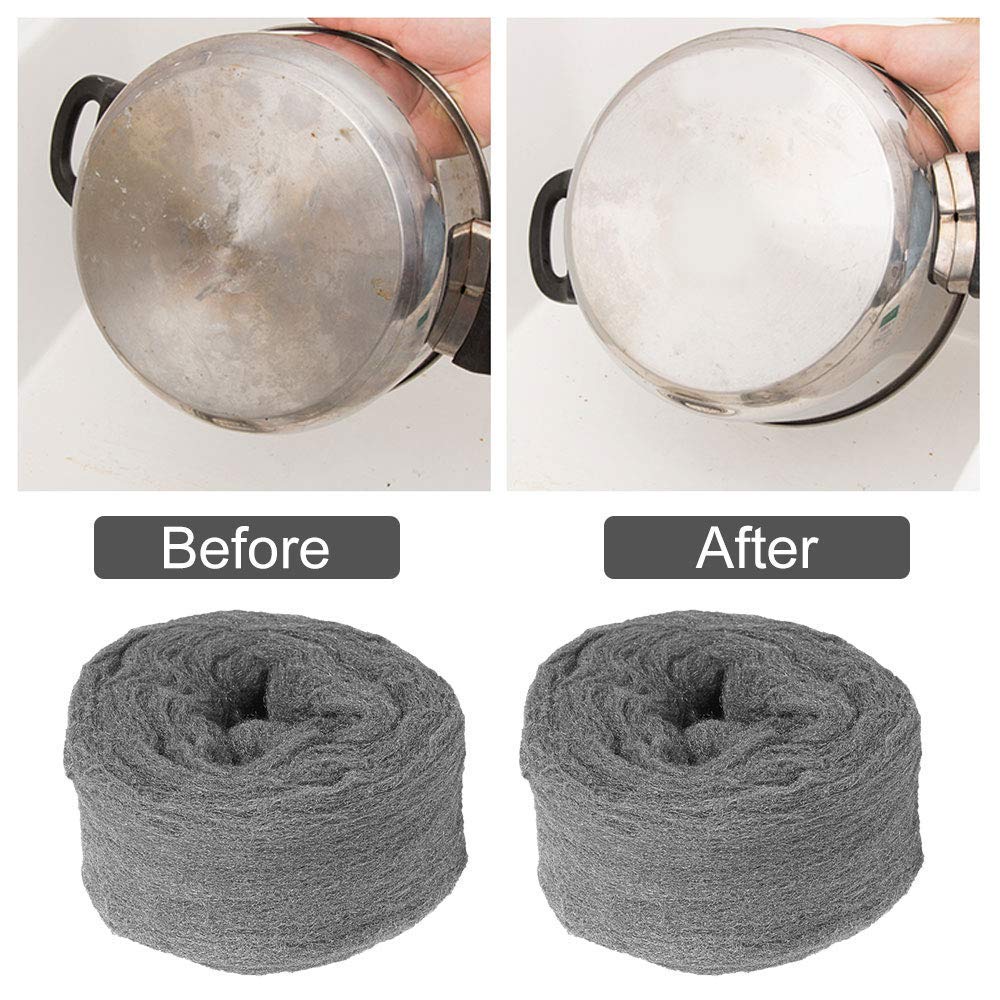 Ultra Fine #0000 Stainless Steel Wool 150g - Premium Polishing & Cleaning Pad for DIY, Furniture, Hardware Cloth - Perfect for Metal Polishing, Gap Sealing & Home Improvement Projects