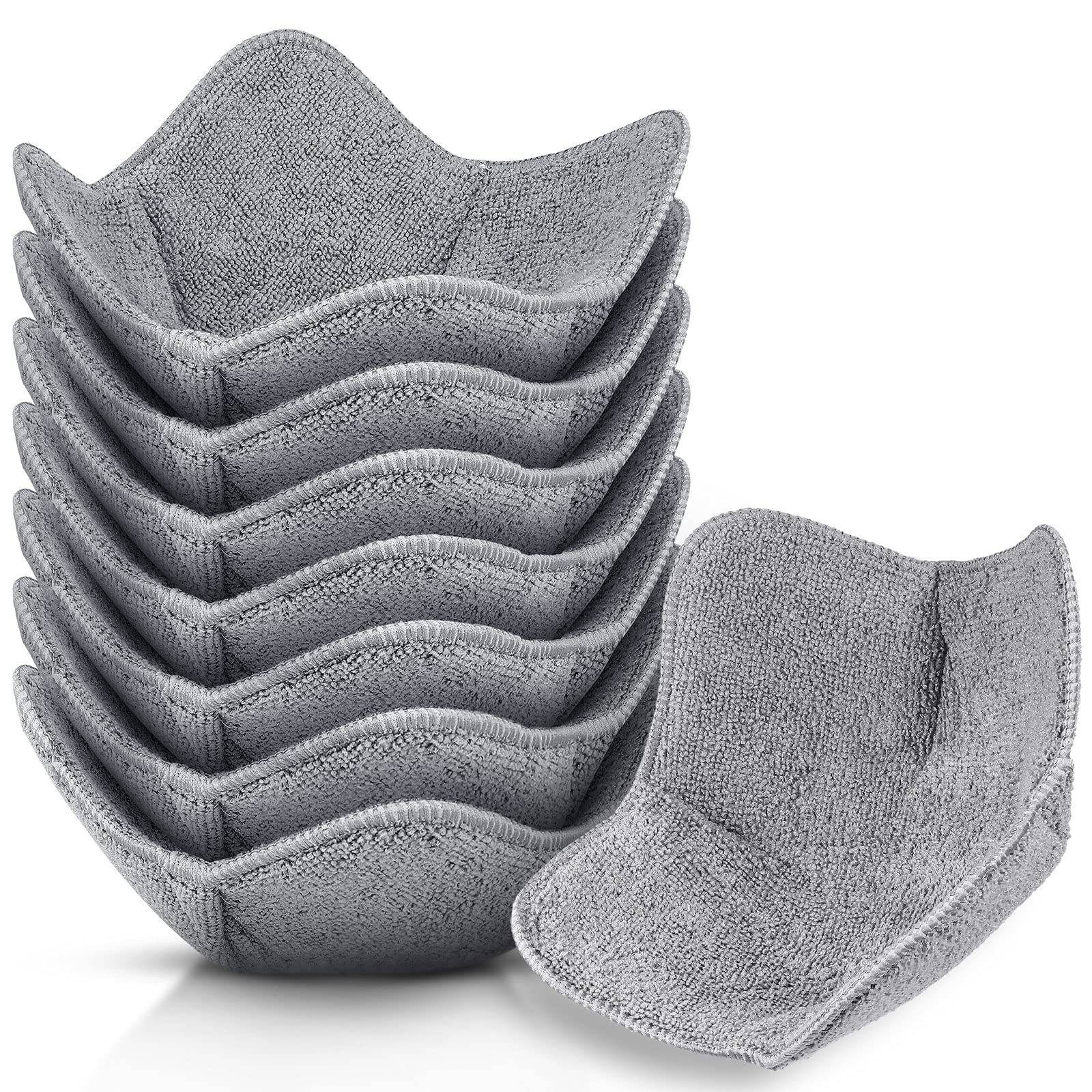 8-Piece Microwave Safe Bowl Holders Set - Heat Resistant Pot Holders for Hot Soup, Food & Meals (Grey) - Ideal for Kitchen, Dining & Serving Dishes Safely