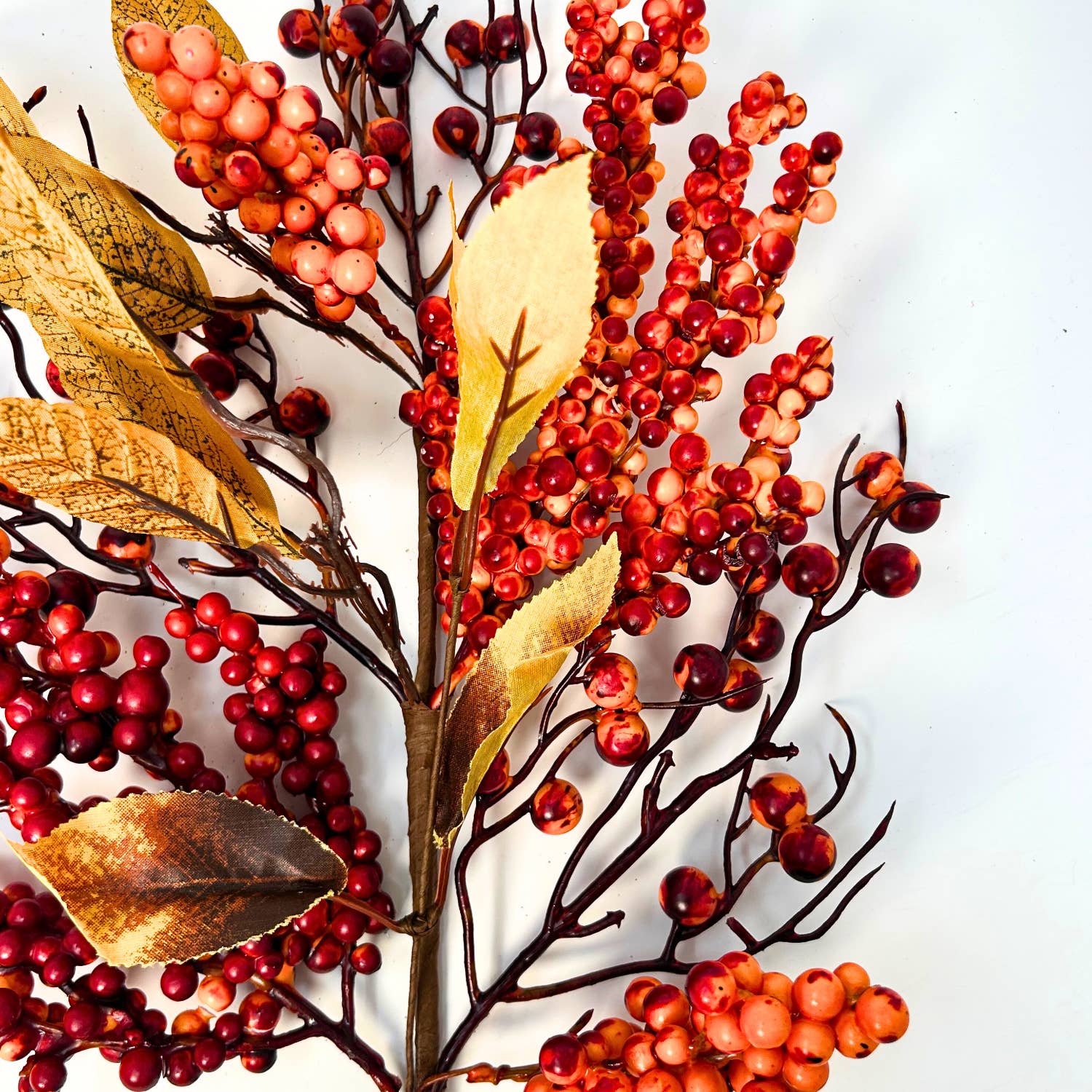 David Christopher's Collection Fabulous Fall Berry Spray 28 - Artificial Berry Stems for Fall Home Decor, Wedding Centerpieces & Seasonal Floral Arrangements