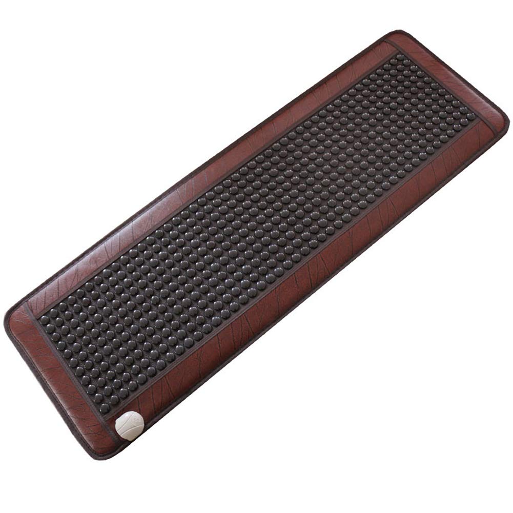 WLKQ Infrared Heat Therapy Healing Natural Jade Mat - Far Infrared Heating Pad for Chronic Back Pain Relief - Smart Controller with Adjustable Temperature - Includes Travel Bag (50×150cm) - Perfect for Home Use, Office Relaxation, and Travel Pain Relief