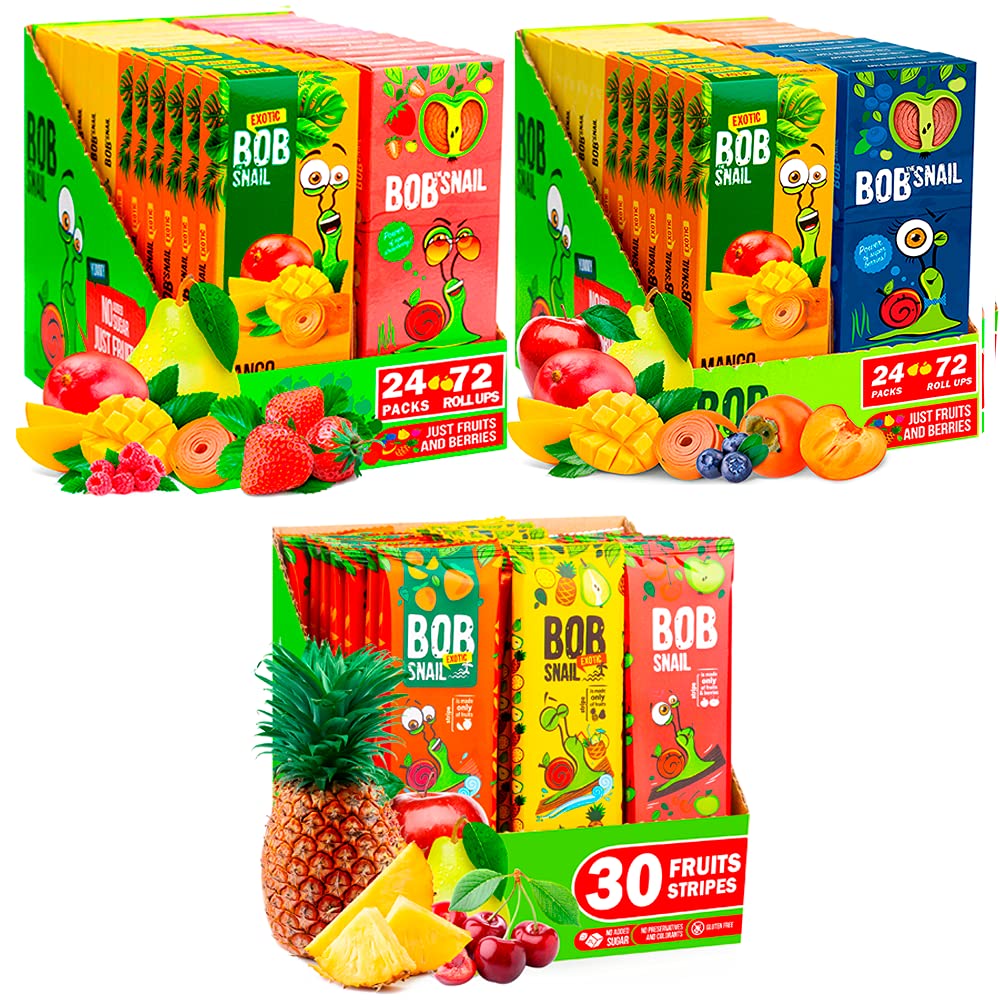 Healthy Fruit Snacks for Adults & Kids - BOB SNAIL All-Natural Dried Fruit Mix | Perfect for School Lunches, Office Snacks & On-the-Go Energy Boost