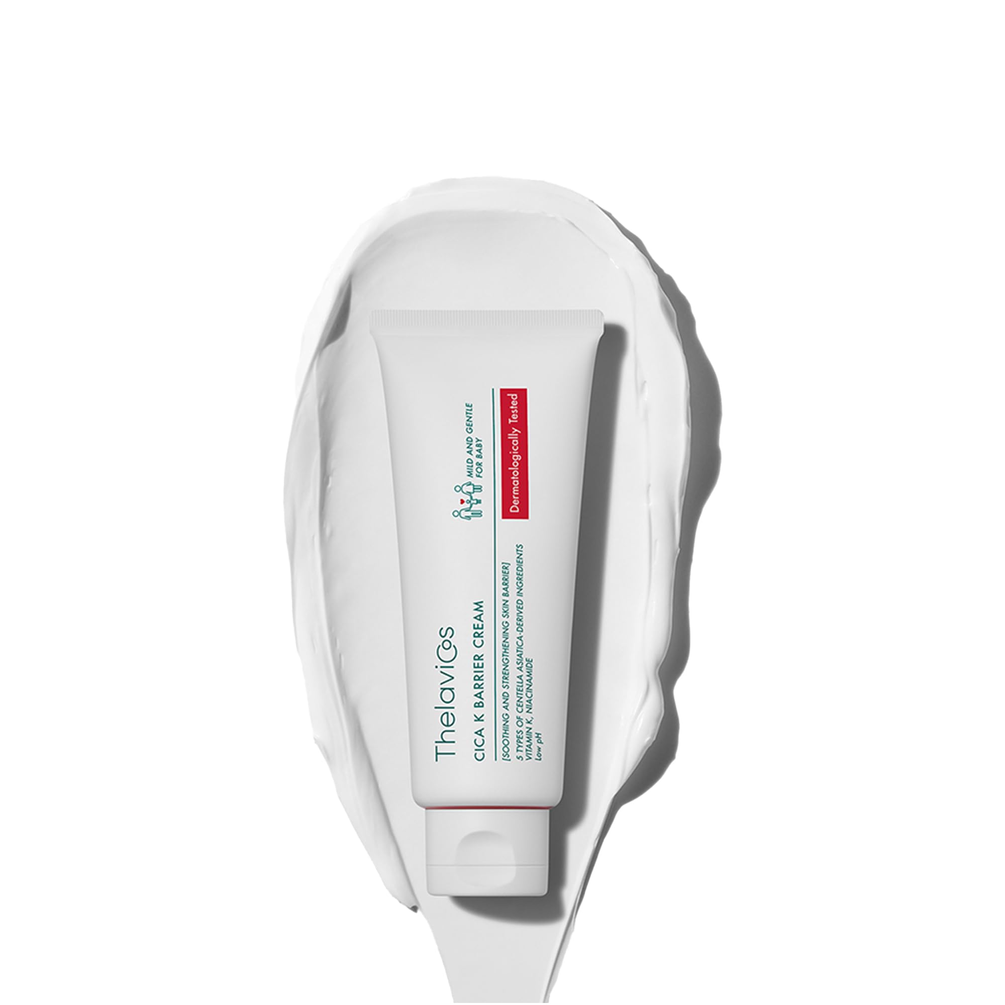 Cica K Barrier Cream - Daily Repair Moisturizer for Face, Body & Hands - Redness Relief & Soothing Cream for Irritated Skin - Low pH Formula Locks Moisture in Dry, Cracked Skin - 3.4 fl oz - Perfect for Post-Procedure Care & Sensitive Skin Relief