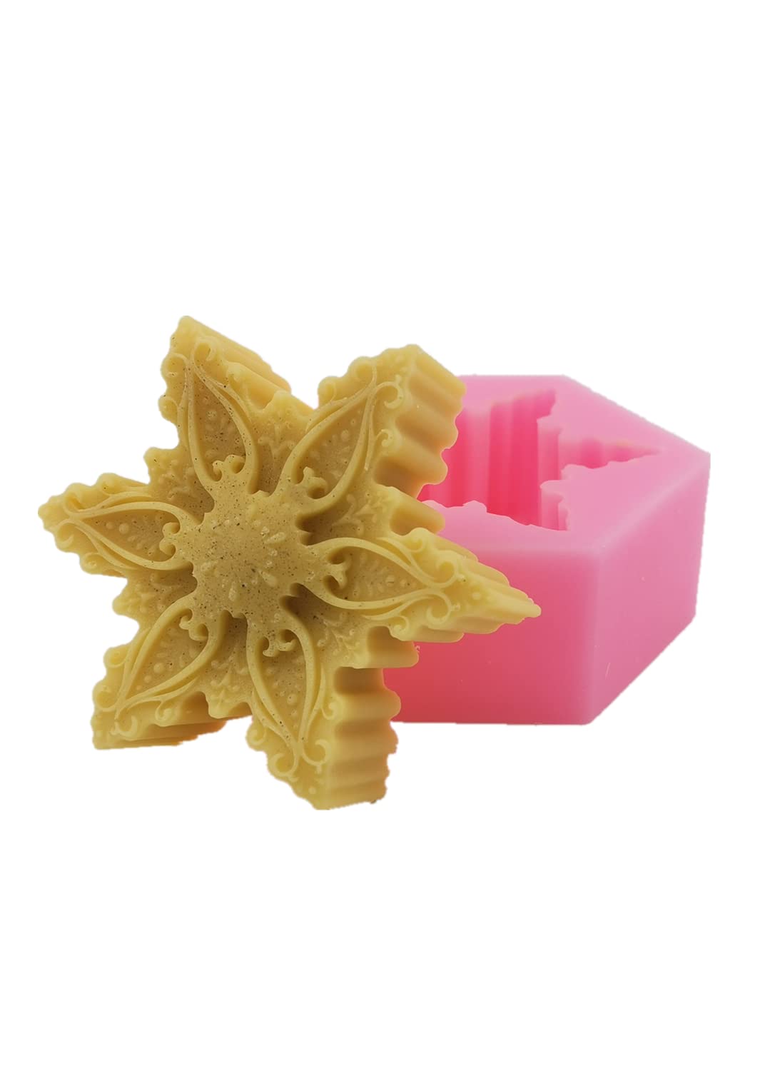 Redxin Snowflake Silicone Mold for Handmade Soap, Candle Making, DIY Crafts, Chocolate & Cake Decorating - Perfect for Holiday Gifts, Bath Bombs, and Home Decor