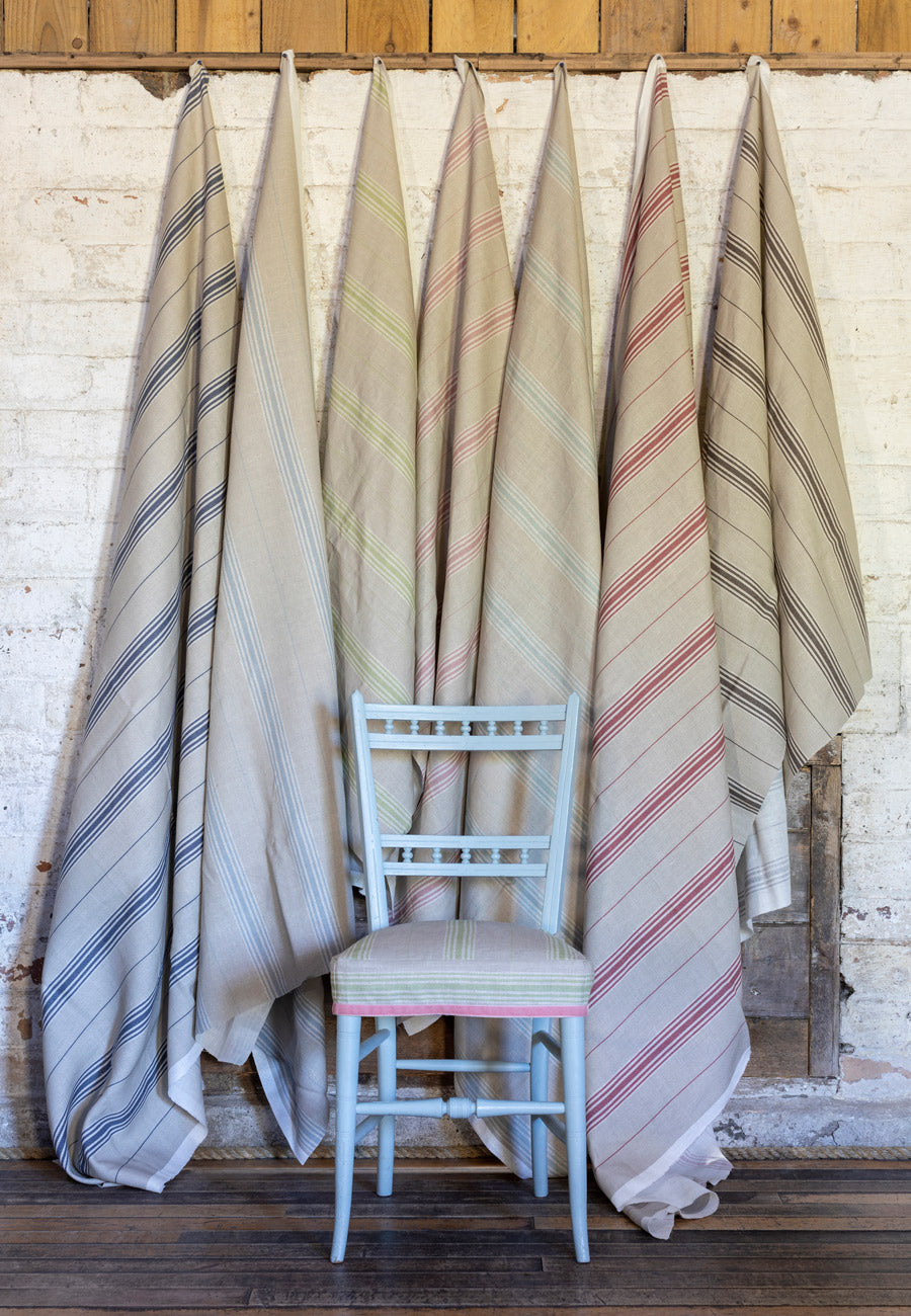 Vallon Stripe Linen Indigo Tablecloth - Premium Cotton Blend for Dining Room, Kitchen, and Outdoor Picnic Decor