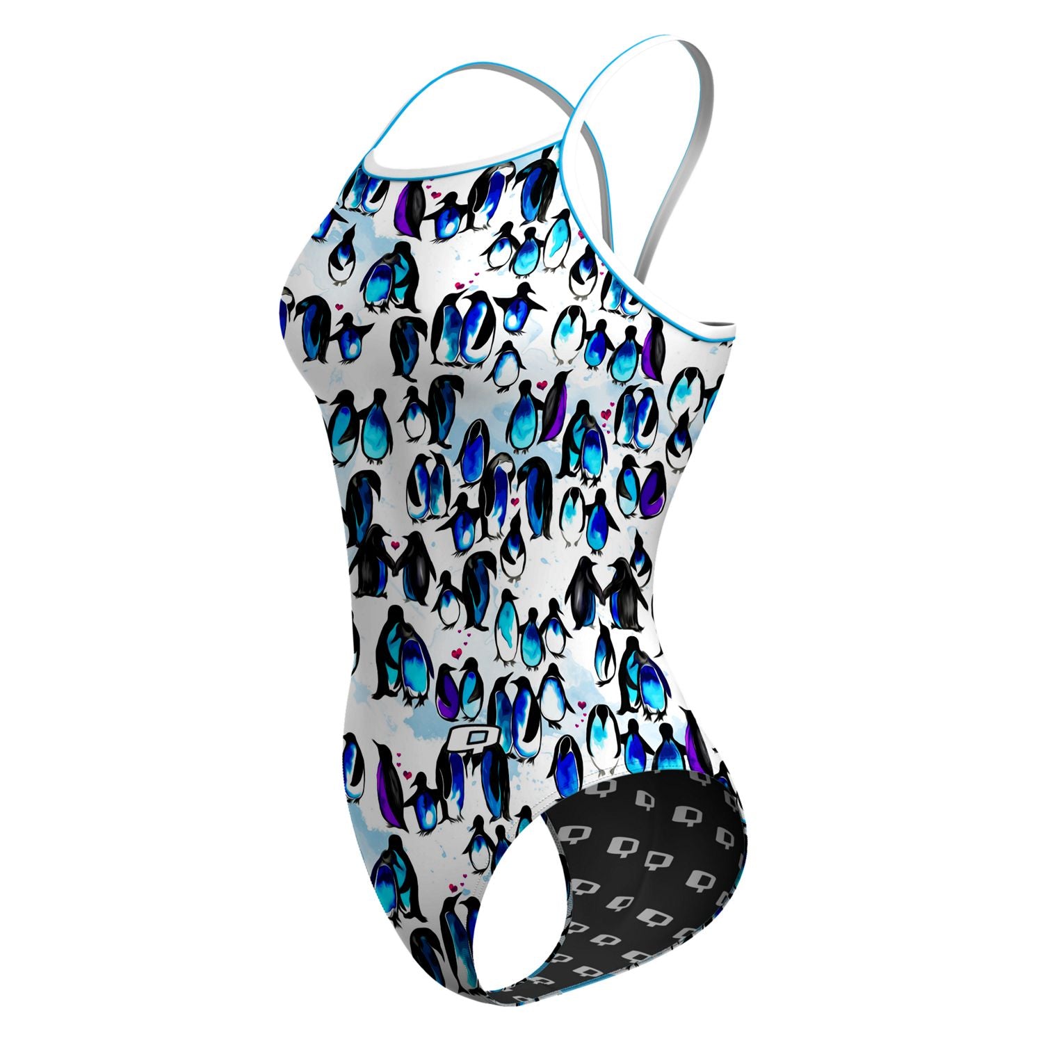 You Are My Penguin Sunback Tank Swimsuit - Women's One Piece Swimwear for Beach, Pool & Summer Vacation