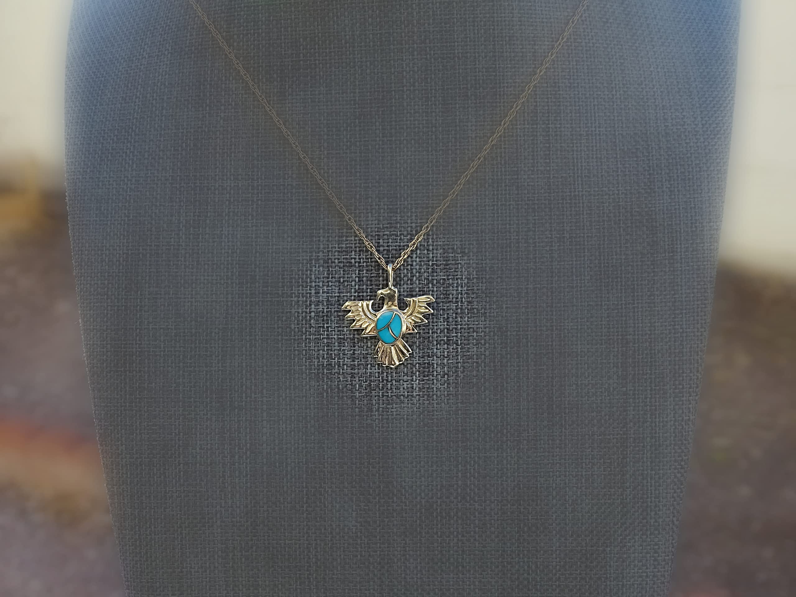 Dainty Thunderbird Pendant Necklace - Small Gold Charm Jewelry, Native American Style Good Luck Talisman - Unique Anniversary Gift for Women, Perfect for Special Occasions & Everyday Wear