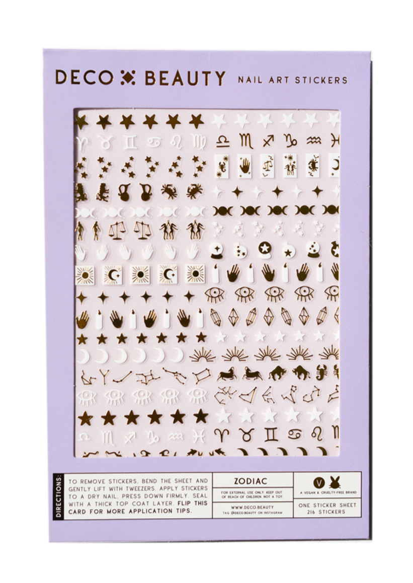 12PCS Zodiac Nail Art Stickers - Self-Adhesive Nail Decals for Manicure & Pedicure - Perfect for DIY Nail Design, Parties, Gifts & Daily Fashion Accessories