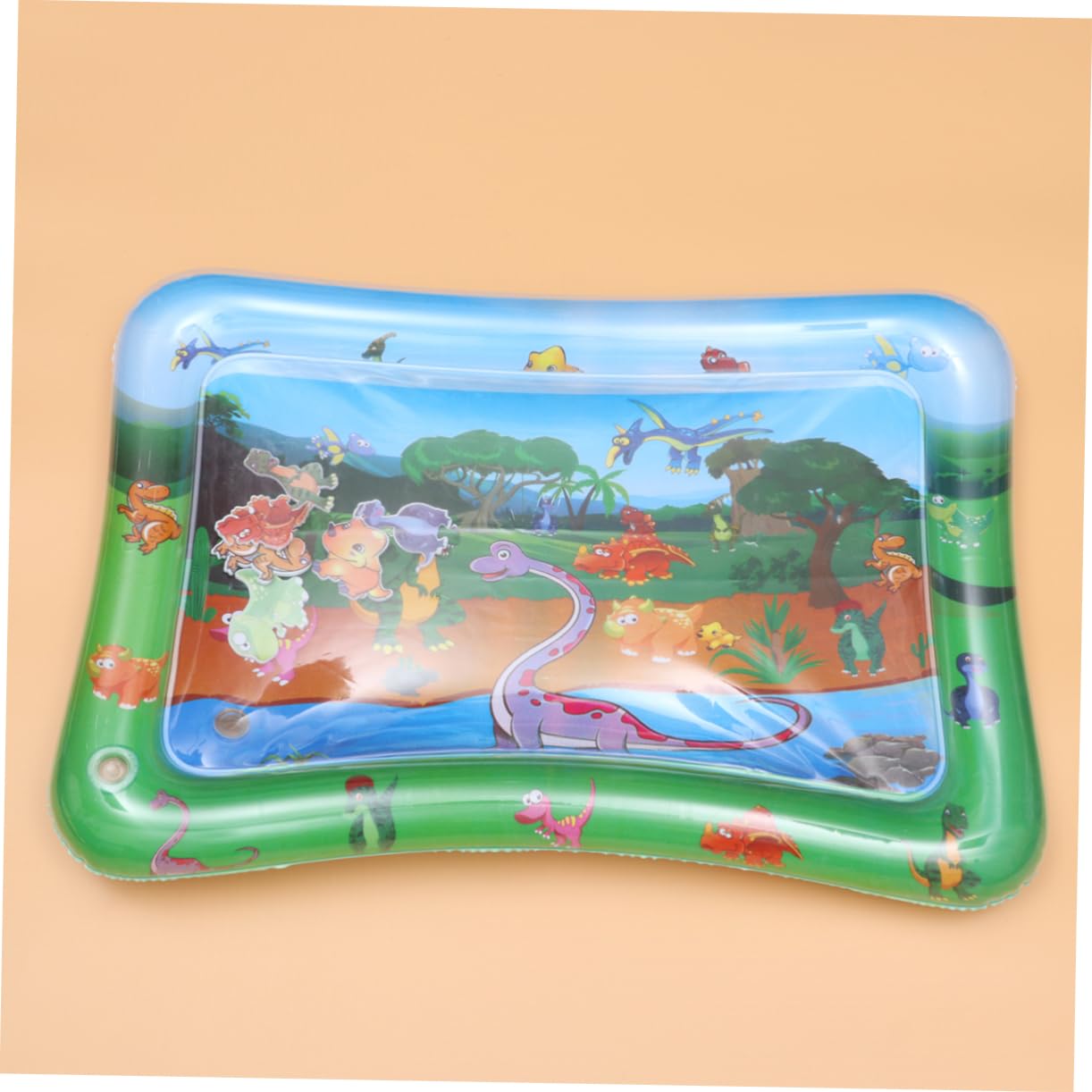 Wakauto 2 Pack Inflatable Water Play Mat for Kids - Large Splash Pad, Sprinkler Fun Outdoor Summer Toy (Green) | Perfect for Backyard, Pool Parties & Beach Activities
