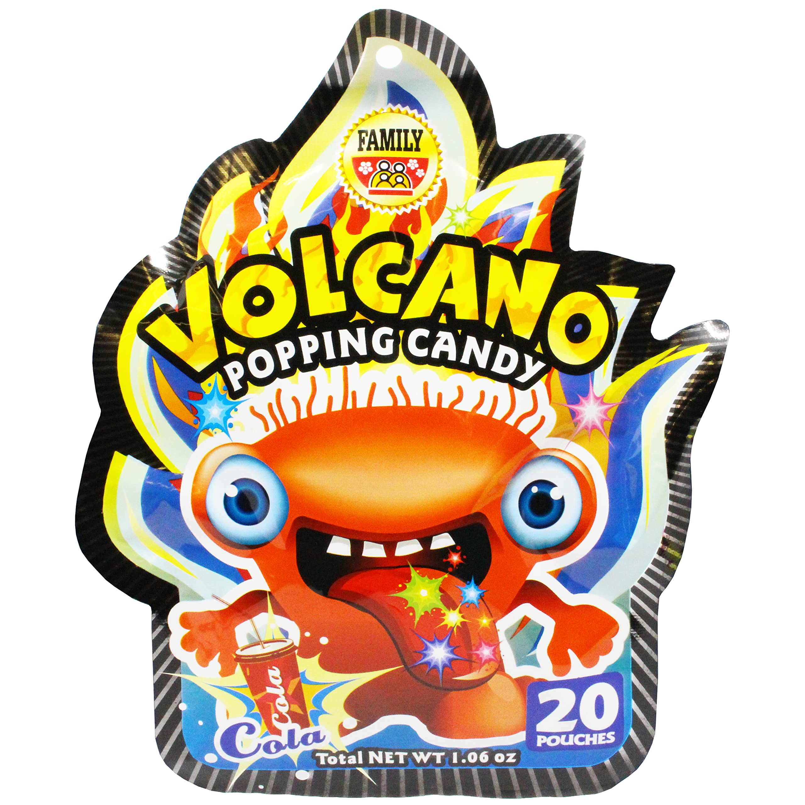 Volcano Cola Flavor Popping Candy - 1.06 oz Bag - Fun & Fizzy Candy for Parties, Movies & Snacking - Unique Soda Flavored Popping Sensation