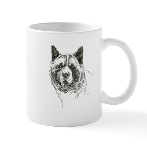 White - Akita Head Mug