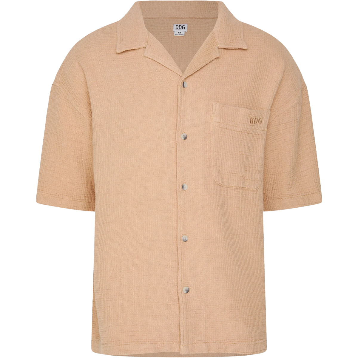 BDG Waffle Shirt for Men & Women | Soft Cotton Button Down Top | Casual & Layering Essential for Fall & Winter